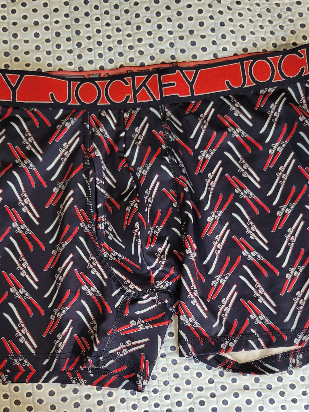 Jockey Men’s Red & Navy Ski Pattern Boxer Briefs